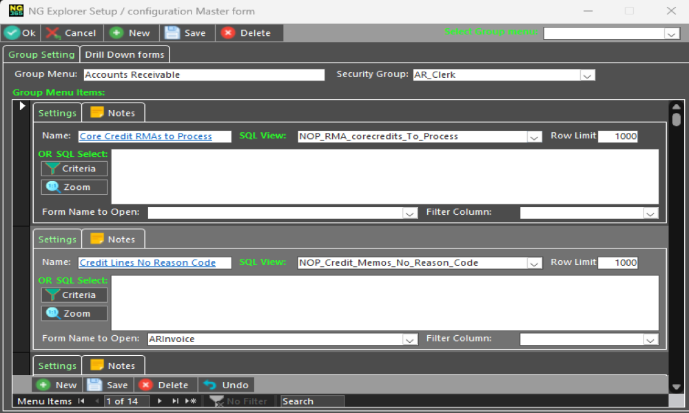 Explorer setting center